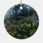 Ansicht von Toledo, El Greco Keramikornament (Hinten)
