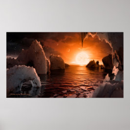 Ansicht von Trappist-1f Exoplanet Poster