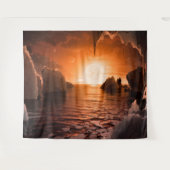 Ansicht von Trappist-1f Exoplanet Wandteppich (Vorderseite (Horizontal))