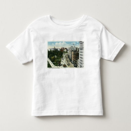 Ansicht von Tremont Straße von Boylston Kleinkind T-shirt (Vorderseite)
