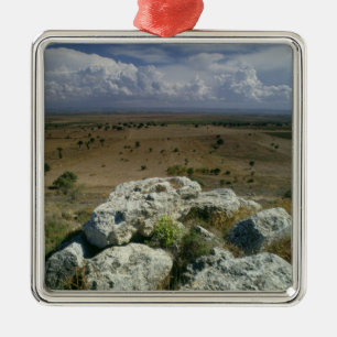 Ansicht von Troja der umgebenden Landschaft Ornament Aus Metall