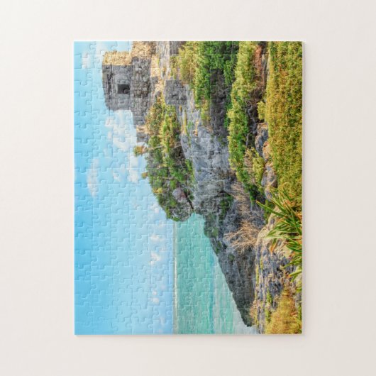 Ansicht von Tulum-Ruinen, Gott des Wind-Tempels, Puzzle (Vertikal)