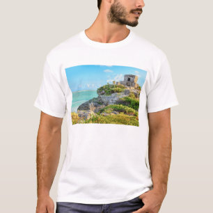 Ansicht von Tulum-Ruinen, Gott des Wind-Tempels, T-Shirt