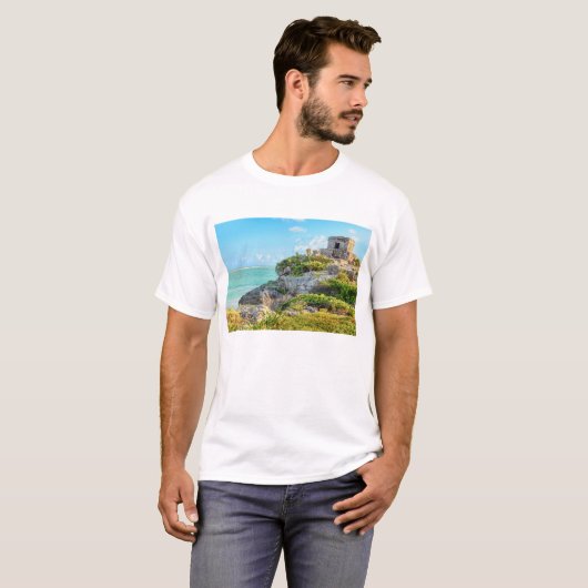 Ansicht von Tulum-Ruinen, Gott des Wind-Tempels, T-Shirt (Vorne ganz)