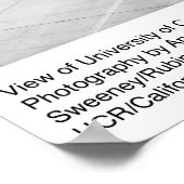 Ansicht von UC San Diego, von Ansel Adams Poster (Ecke)