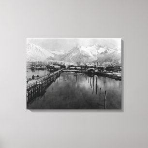 Ansicht von Ufergegend in Valdez, Leinwanddruck