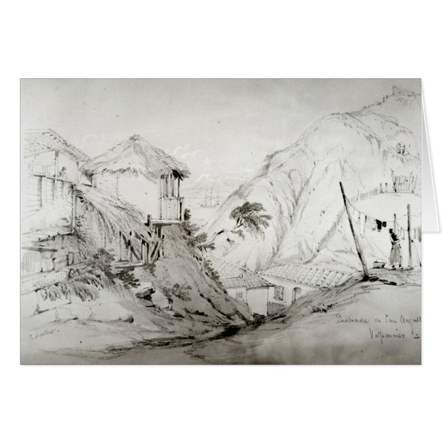 Ansicht von Valparaiso, 1834 (Vorderseite (Horizontal))