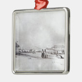 Ansicht von Valparaiso, 1834 Silbernes Ornament (Links)
