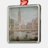 Ansicht von Venedig, 1719 Silbernes Ornament (Links)