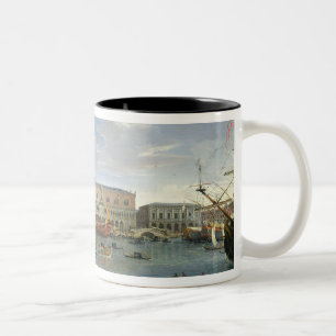 Ansicht von Venedig von der Insel von San Giorgio, Zweifarbige Tasse