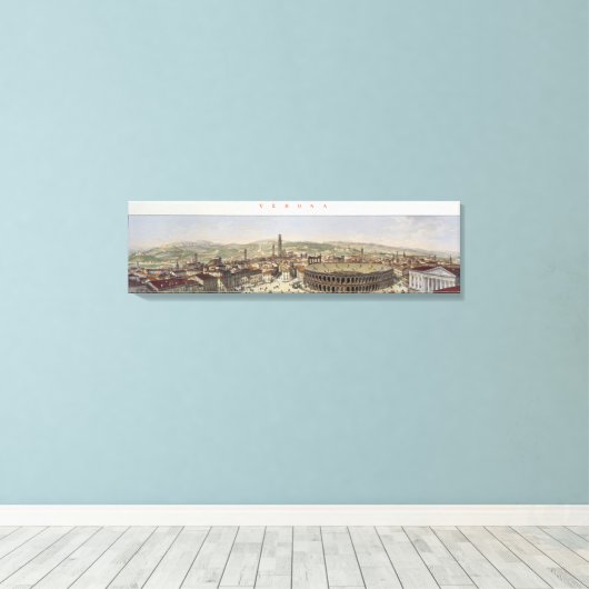 Ansicht von Verona, graviert von L. Cherbuin (Farb Leinwanddruck (Insitu (Holzboden))