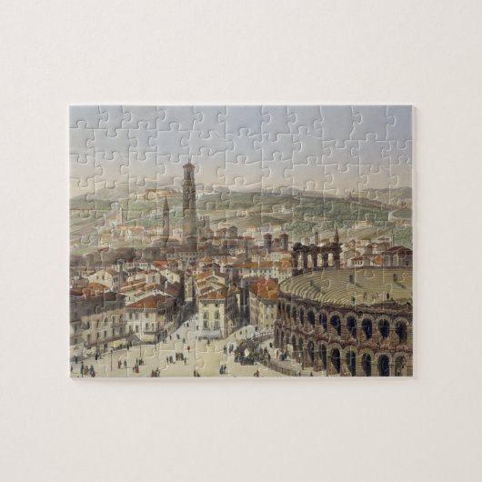 Ansicht von Verona, graviert von L. Cherbuin Puzzle (Horizontal)