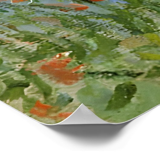 Ansicht von Vetheuil von Claude Monet Poster (Ecke)