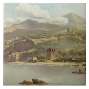Ansicht von Vico Estense von Sorrent, das in Fliese