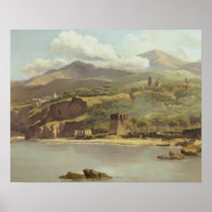 Ansicht von Vico Estense von Sorrent, das in Poster