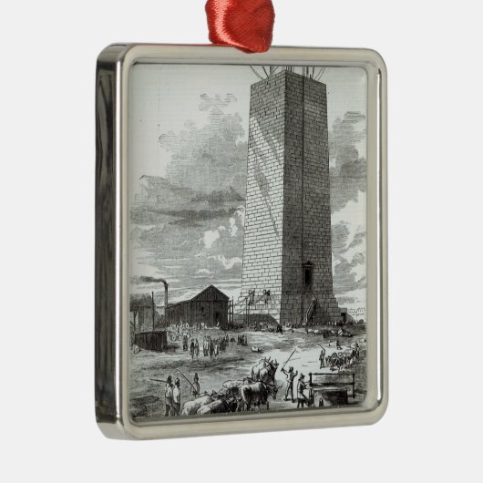 Ansicht von Washington-Monument Silbernes Ornament (Rechts)