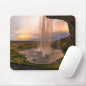 Ansicht von Wasserfall Islands Seljalandsfoss Mousepad (Mit Mouse)