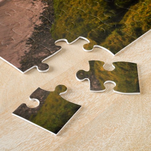 Ansicht von Wasserfall Islands Seljalandsfoss Puzzle (Seite)