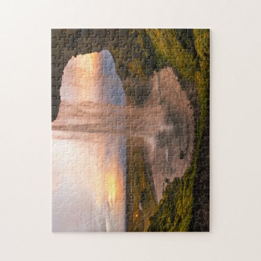 Ansicht von Wasserfall Islands Seljalandsfoss Puzzle (Vertikal)