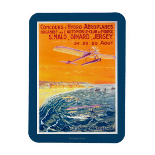 Ansicht von Wasserflugzeugen in Luft und Wasser Po Magnet