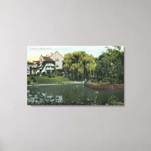 Ansicht von Weide-Teich Leinwanddruck