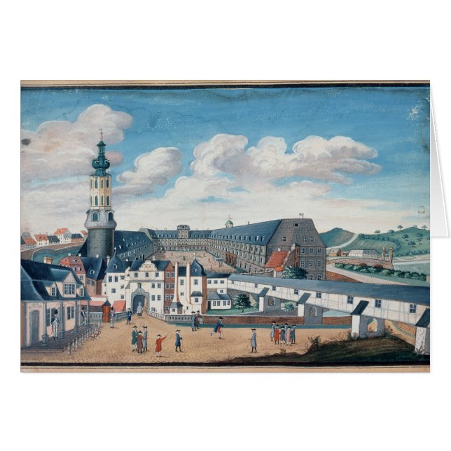 Ansicht von Weimar mit dem Schloss von (Vorderseite (Horizontal))