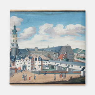 Ansicht von Weimar mit dem Schloss von Magnet