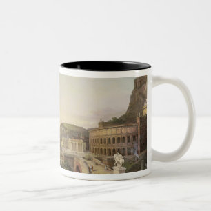 Ansicht von Wien in römische Zeiten, 1860 Zweifarbige Tasse
