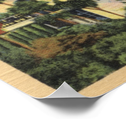 Ansicht von William Powells Wohnsitz Poster (Ecke)