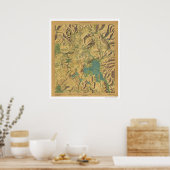 Ansicht von Yellowstone MT ID 1915 Poster (Küche)