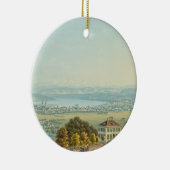 Ansicht von Zürich, c.1840 (w/c) Keramik Ornament (Rechts)