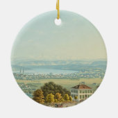 Ansicht von Zürich, c.1840 (w/c) Keramik Ornament (Hinten)