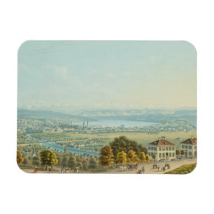 Ansicht von Zürich, c.1840 (w/c) Magnet