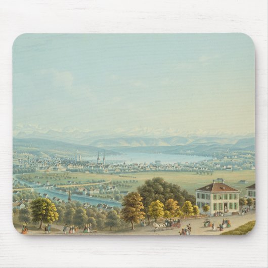 Ansicht von Zürich, c.1840 (w/c) Mousepad (Vorne)