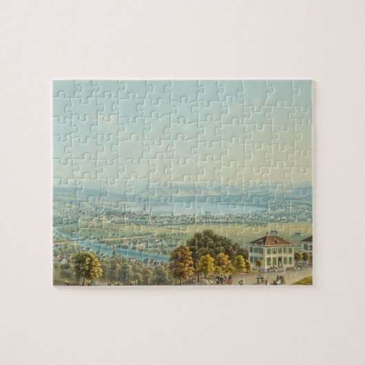 Ansicht von Zürich, c.1840 (w/c) Puzzle (Horizontal)