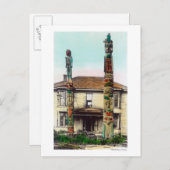 Ansicht von zwei TotempolesWrangell, AK Postkarte (Vorne/Hinten)