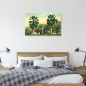 Ansicht von ZwillingspalmenParaiso Springs, CA Leinwanddruck (Insitu (Schlafzimmer))