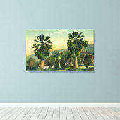 Ansicht von ZwillingspalmenParaiso Springs, CA Leinwanddruck (Insitu (Holzboden))