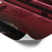 Ansicht zum Fenster zur Schneeszene Poster (Ecke)