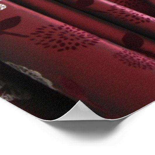 Ansicht zum Fenster zur Schneeszene Poster (Ecke)