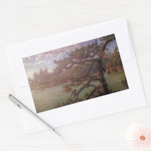 Ansicht zum Täuschungsübergang Rechteckiger Aufkleber (Umschlag)