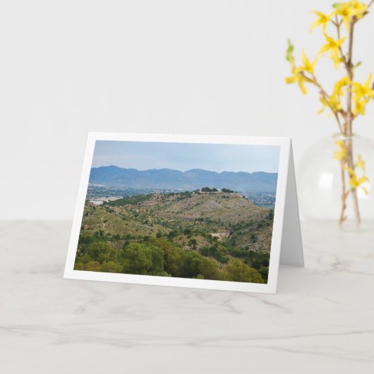 Ansichten aus Lliria, Valencia, Spanien Karte (Gelbe Blume)