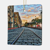 Ansichten der Fluss Street Keramikornament (Links)