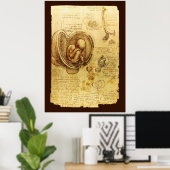 Ansichten eines Fetus in der Frau, Ob-Gyn Medical Poster (Heimbüro)