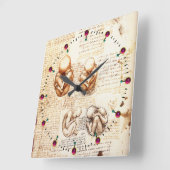 Ansichten eines Fetus in der Frau, Ob-Gyn Medical Quadratische Wanduhr (Winkel)