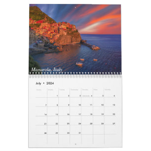 Ansichten Italiens, Frankreichs und Kaliforniens Kalender