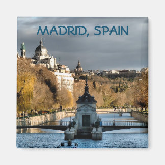 Ansichten neben dem Fluss Manzanares im Winter, Magnet