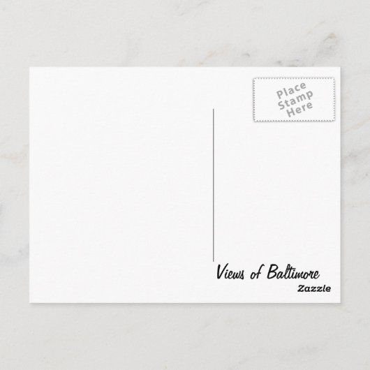 Ansichten von Baltimore Postkarte (Rückseite)