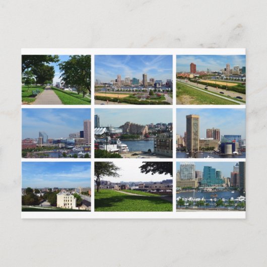 Ansichten von Baltimore Postkarte (Vorderseite)