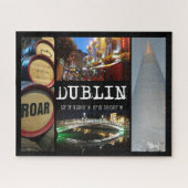 Ansichten von Dublin mit GPS-Koordinaten Puzzle (Horizontal)